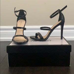 Nine West Strappy Black Heels. Size 6.